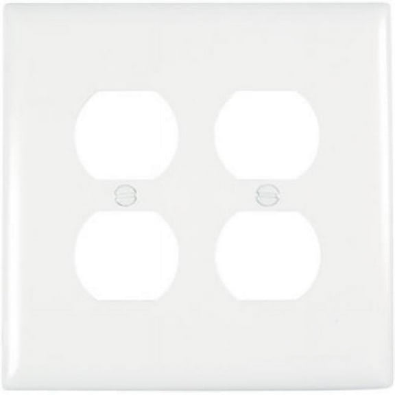 TPJ82WCC10 Duplex Wall Plate, 2 Gang, White