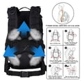 thumbnail image 7 of Vaupan 35L Black Backpack Large Capacity with Detachable Bag, Long Distance Type Outdoor Hiking Rucksack, Leisure Sports Fitness Unisex, Heavy Duty Pack Suitable for Camping Trekking Motorcycle, 7 of 7