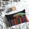 thumbnail image 5 of Gaeub Chameleon Panther On Colored Pencils Flannel Fleece Throw Blanket - Cozy Home & Bedroom Decor, Dorm Room Essential for Girls-16"x24", 5 of 6