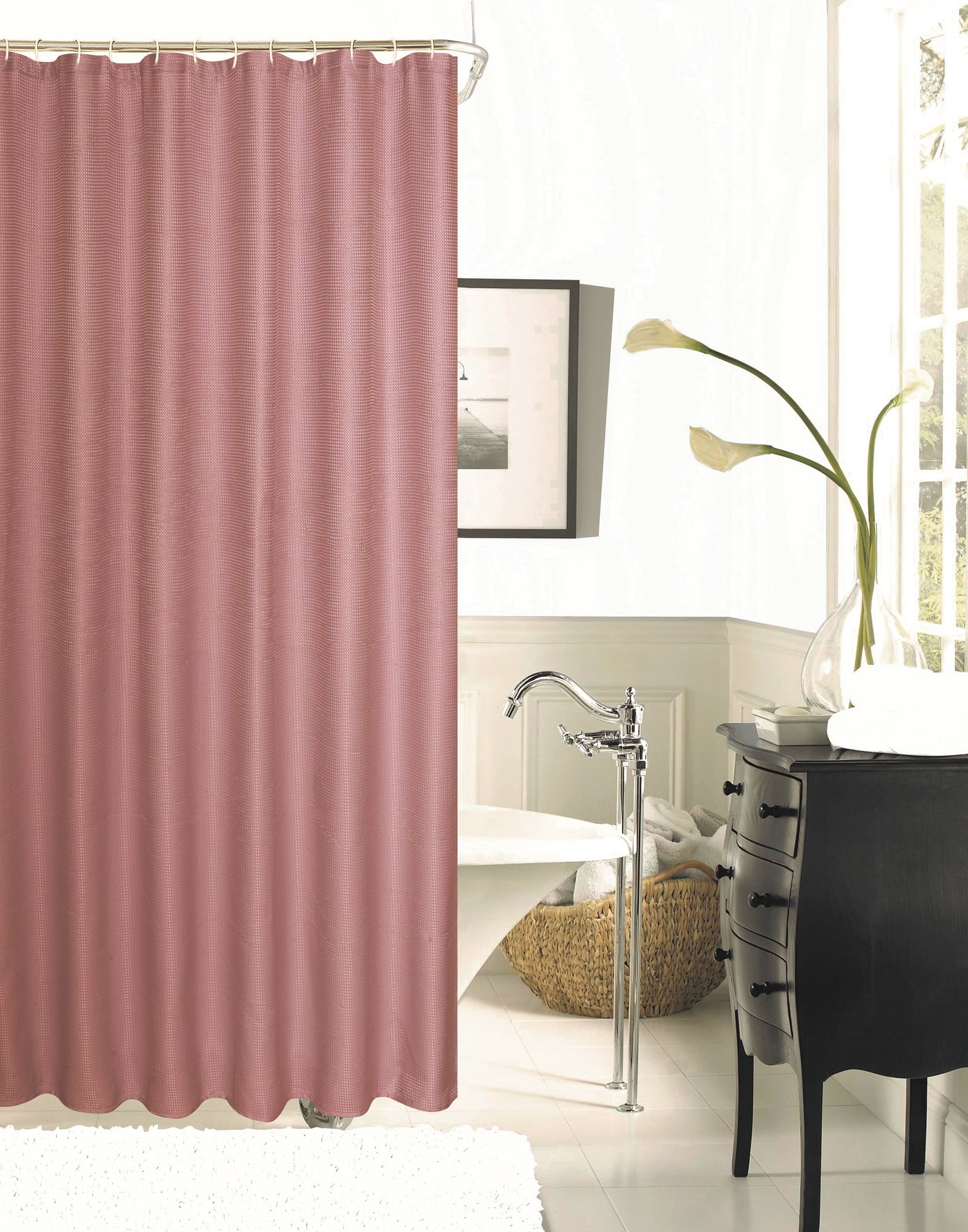 Dainty Home Hotel Collection Spa 251 Waffle Shower Curtain