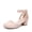 NUDE, variant on Girls Dress Shoes Closed Toe High Heels Ankle Strap Toddler Little Big Kid Wedding Flower Party Pump