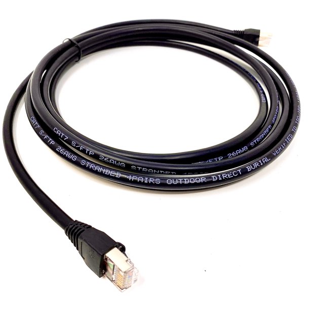 225ft Cat7 Outdoor Waterproof Direct Burial Cable (600MHz