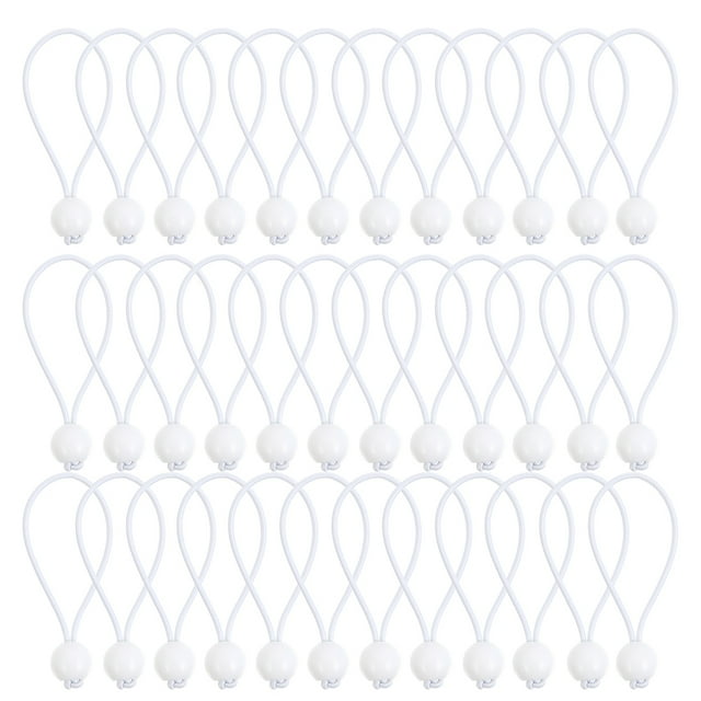 OULII Lot de 40 Attaches Élastiques pour Bâches Usage Intérieur Caoutchouc Robuste
