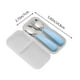 thumbnail image 2 of Juego de cubiertos portátiles de acero inoxidable para niños | Cuchara de tenedor de 3 piezas con estuche de transporte | Utensilios de viaje reutilizables para niños Entrenamiento Aprendizaje |, 2 of 5