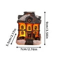 thumbnail image 2 of Christmas Decorations Resin Luminous Small House with Lights, European Style Snow House Christmas Small Gift, 2 of 3