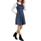 thumbnail image 4 of Vestido Pinafore INSPIRE CHIC sin mangas para mujer, vestido casual vintage de camiseta de ante sintético, talla XL, azul oscuro, 4 of 6