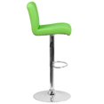 thumbnail image 5 of Contemporary Burgundy Vinyl Adjustable Height Barstool with Rolled Seat and Chrome Base, 5 of 5
