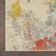 thumbnail image 4 of HomeRoots 550738 7 x 10 ft. Abstract Power Loom Rectangle Area Rug, Ivory, 4 of 7