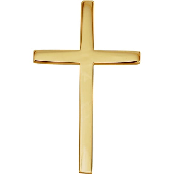 14k Yellow Gold 25.7x15.7mm Polished Religious Faith Cross Pendant Necklace Pendant for Women