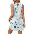 thumbnail image 5 of WTOBBY Women's Fashion Casual Printed V-Neck Button Vest Sleeveless Dress with Pocket, Floral Print Design for Summer Outfits, Lightweight and Comfortable for Everyday Use,Light Blue XL, 5 of 5
