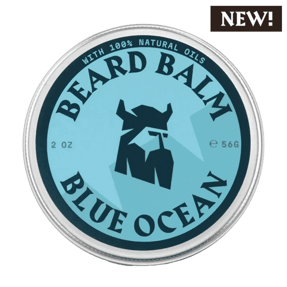 Striking Viking Beard Balm Blue Ocean 2 oz Natural Medium Hold Styling Conditioning Beard Care for Men