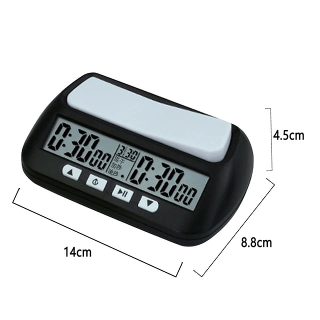 Competition Count Up Down Timer Professional Digital Chess Clock Plastic Battery Powered Lightweight Stopwatch For Board Game