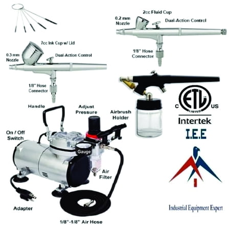 

Quality Dual-Action-Airbrush-Kit-with-3-Guns ETL Certified