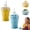 2pcs, variant on 2-in-1 Collapsible Silicone Ice Ball Maker Cup, Foldable Silicone Ice Cube Tray & Travel Cup with Straw, Reusable Silicone Ice Maker.