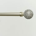 thumbnail image 3 of Exclusive Home Anastasia 1" Curtain Rod and Finial Set, Matte Silver, Adjustable 66"-120", 3 of 7