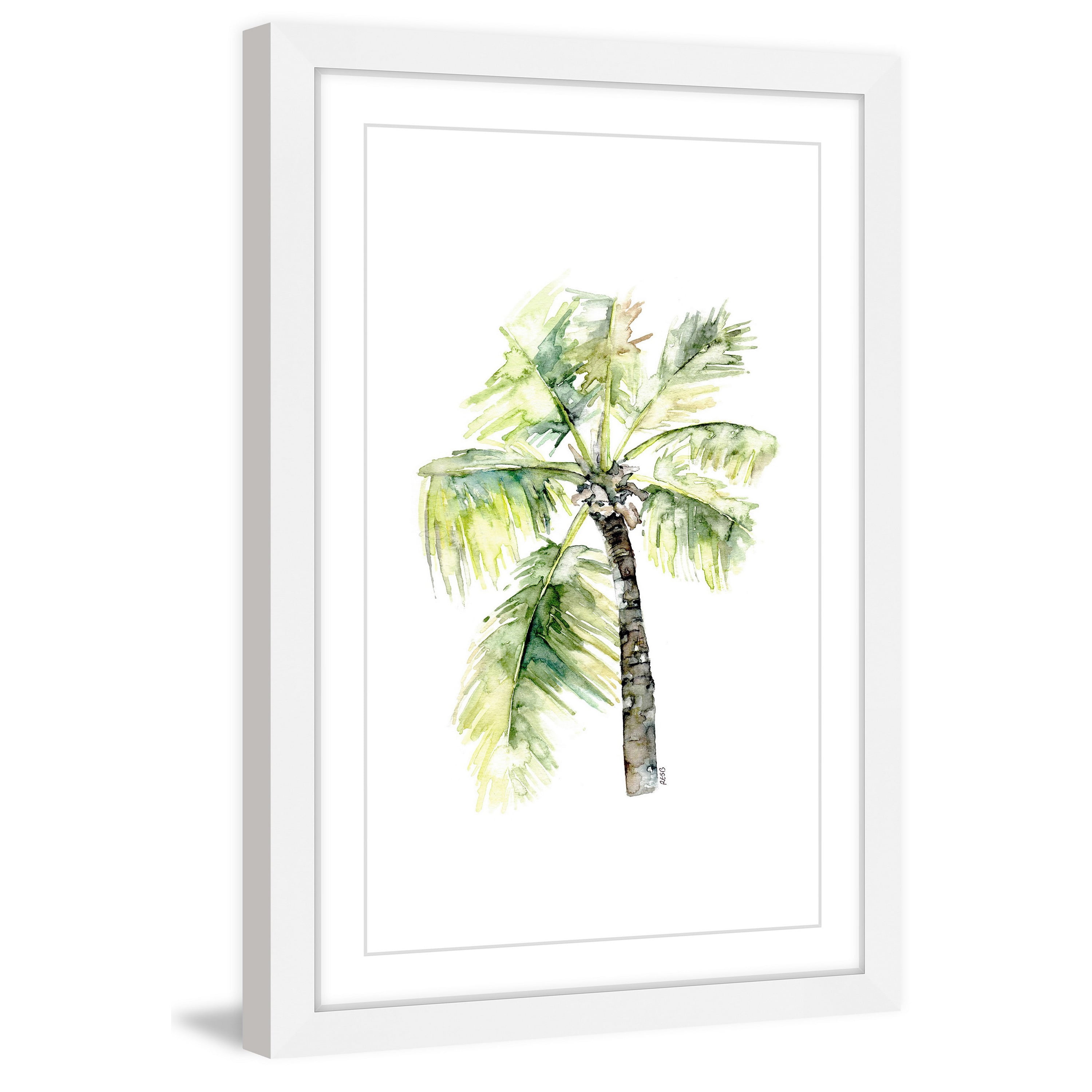 Marmont Hill "Palm Tree 2" by Rachel Byler Framed Painting Print