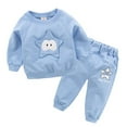 thumbnail image 3 of Jamsmile Toddler Boys Outfit Sets Long Sleeve Pullover Hoodie Tops + Elastic Waist Pants Pockets 2 Piece Suits, 3 of 3