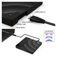 thumbnail image 3 of Portable High-speed USB 3.0 CD DVD-RW Optical Drive External Slim Disk Reader Desktop PC Laptop Tablet Promotion DVD Player ,Swivel Screen, 3 of 6