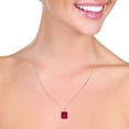thumbnail image 3 of Galaxy Gold 14K White Gold Emerald and Ruby Pendant Necklace - May Birthstone - Abundance & Joy - 16" to 24" - Fine Jewelry for Women, 3 of 3