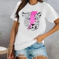 thumbnail image 2 of Pompotops Femmes Mode Solide Manches Courtes Été Col Rond Manches Courtes Tops T-shirt, 2 of 8
