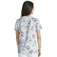 thumbnail image 5 of Cherokee Prints Scrubs Top For Women V-Neck Print CK671, 5 of 5