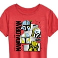 thumbnail image 3 of Star Wars - The Mandalorian Mando Helmet Grid  - Wo Men's Short Sleeve Graphic T-Shirt, 3 of 5