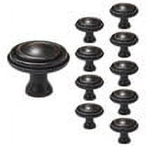 Zinc Round Cabinet Knobs Zinc Knobs Door Handle Cabinet Drawer Black Finish Knob (Pack of 10)