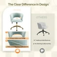 thumbnail image 7 of Ktaxon Flannel Accent Chair Multi-Use Makeup Desk Chair with 360 Swivel Adjustable Height for Bedroom Office Dorm Mint Green, 7 of 7