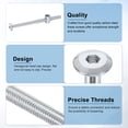 thumbnail image 4 of Uxcell 4 Set Tornillos para Marco de Cama, Tornillos de Cabeza Hexagonal M6 x 90mm, Tuercas de Barril para Cama Literas, Tornillos de Muebles con Cabeza en Forma de Arroz para Sillas y Cunas, Plata, 4 of 6