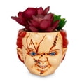 thumbnail image 1 of childs Play chucky 3-Inch ceramic Mini Planter with Artificial Succulent, 1 of 2