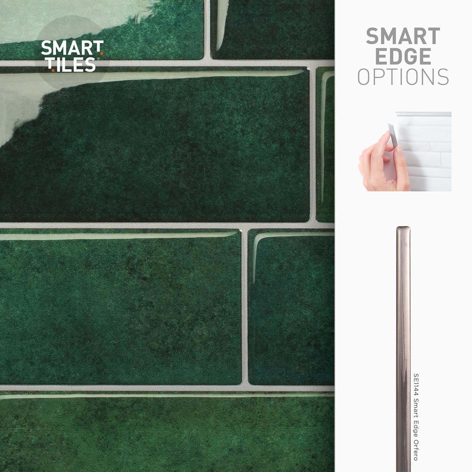 Smart Tiles Peel and Stick Backsplash Wall Tiles, Metro Fiona, 4-Pack, 11.56in x 8.38in