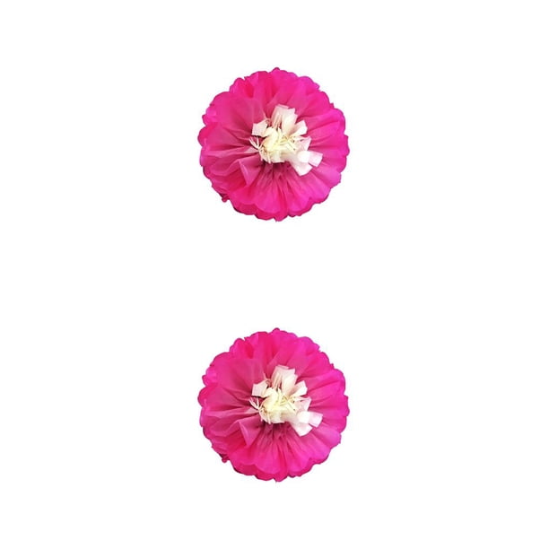 Bearachild Flores de papel Decoraciones florales para la pared Artesanía Adorno de bricolaje Fondo decorativo Flor de la boda Fushcia 15 cm Fucsia 15cm 2piezas