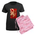 thumbnail image 5 of CafePress - Kimono Tradisional Design Goldfish Women's Dark - Women's Short Sleeve Print T-Shirt and Pants Dark Cotton Pajama Set, 5 of 7