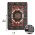thumbnail image 6 of Sonoro Kate 9x12 Area Rugs for Living Room Bedroom, Non Slip Boho Machine Washable Indoor Floor Carpet, Red-Blue, 6 of 8