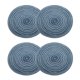 thumbnail image 1 of Uxcell 4pcs Manteles Individuales Redondos Trenzados 7" Antideslizantes para Mesas de Comedor Lavables Aislamiento Térmico, Azul Oscuro, 1 of 1