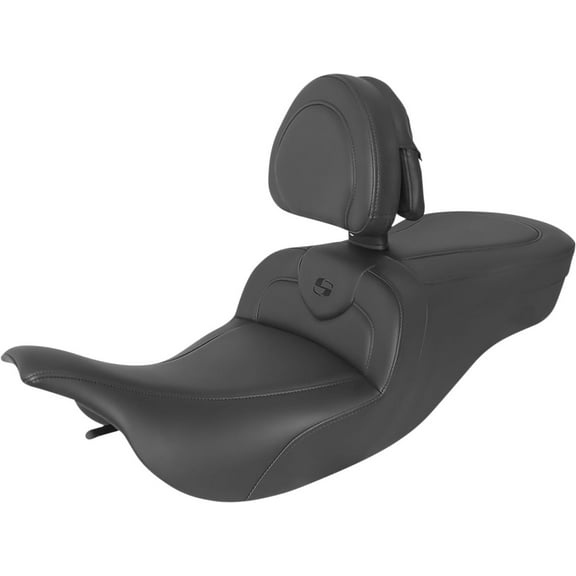 Saddlemen RoadSofa Black Seat w/Driver Backrest '97-07 FLHT/FLTR (897-07-187BR)