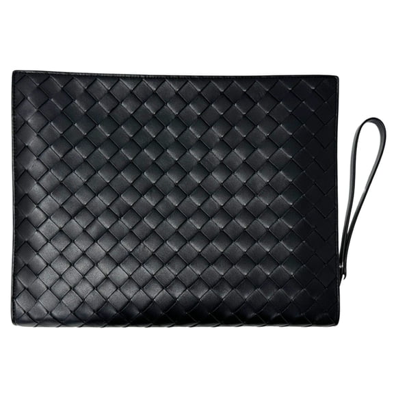 Pre-Owned Bottega Veneta Men's Medium Intrecciato Clutch bag in Black... (Good)
