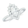 thumbnail image 4 of Silvago Jewel 1.5 Ct Marquise Cut Diamond Rings - 14K White Gold Over Rings for Women's - Half Halo Anniversary Gifts for Wife - V Shape Wedding Proposal Rings - Forever Diamond Rings for Women's, 4 of 7