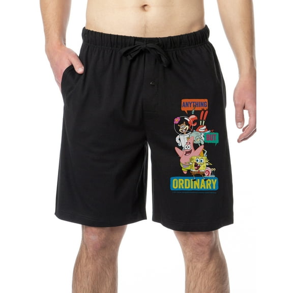 SpongeBob SquarePants Mens' Anything But Ordinary Sleep Lounge Pajama Shorts