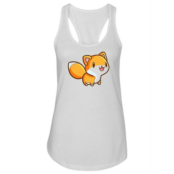 Cute Smiling Fox . Tank Women -Image by Shutterstock, Female Large