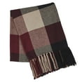 thumbnail image 3 of VHC Brands Heritage Farms Primitive Check Woven Throw 50x60, Bedroom and Living Room Decor, Blanket, Cotton, Heritage Farms Collection, Rectangle 60x50, Deep Burgundy, 3 of 3