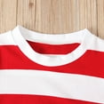thumbnail image 4 of Odeerbi Infant Boys Girls Fall Winter Outfits Christmas Striped Tops Pants Set Kids Fashion Cute Long Sleeve Stripe Print Top Pants Suit Infant Clothes Red, 4 of 8