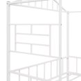 thumbnail image 5 of Bellemave Full House Bed with Rails, Metal Cabin Bed Frame with Ladder, Playhouse Bed for Teens (Full Size, White), 5 of 9