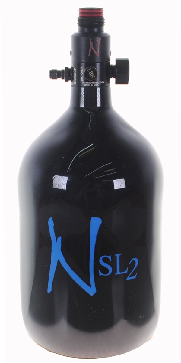 NINJA PAINTBALL SL2 CARBON FIBER AIR TANK 68/4500 BLACK / BLUE UL