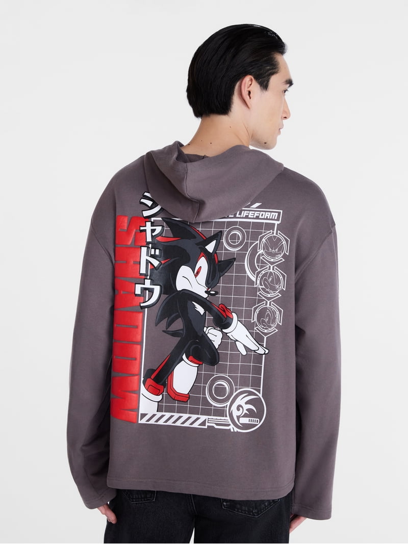 SHADOWS　スウェット Sonic the Hedgehog Shadow Front and Back Puff Graphic Hoodie