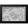 thumbnail image 2 of Nolli, Giovanni Battista 14x10 Black Modern Framed Museum Art Print Titled - Rome Sectional Map, 2 of 5