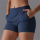 thumbnail image 5 of Puntoco Pantalones cortos de algodón para mujer, cintura elástica, verano, lisos, informales, con bolsillos, para salir, 5 of 5