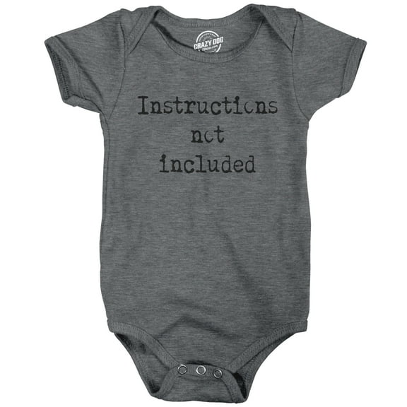 Instructions Not Included Baby Bodysuit Funny Parenting Tutorial Joke Jumper for Infants