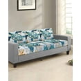 thumbnail image 2 of Blue Teal Coastal Sofa Couch Cushion Covers Washable, Removable Stretchable Sectional Couch Covers, Summer Beach Starfish Sea Turtle Slipcovers for L & T Shape Sofa Furniture Protector S Size 2 pcs, 2 of 7
