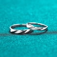thumbnail image 5 of Anillo de pareja de plata de ley 925 Anillo de moissanita para mujer Regalo de San Valentín Chapado en oro pt950 Meson, 5 of 5